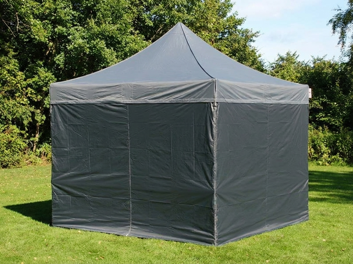 Pop up gazebo with grey cover and aluminium frame - product detail