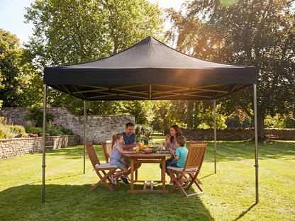Black pop up gazebo with aluminium frame for outdoor events - product detail