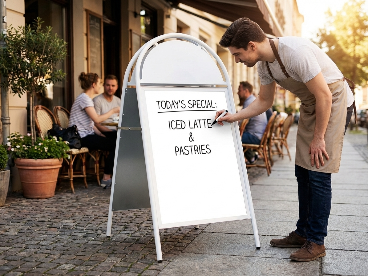 A-board 58x122 cm White for commercial display - view 3