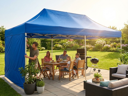Blue Gazebo Roof Cover 3x6 m for Outdoor Use