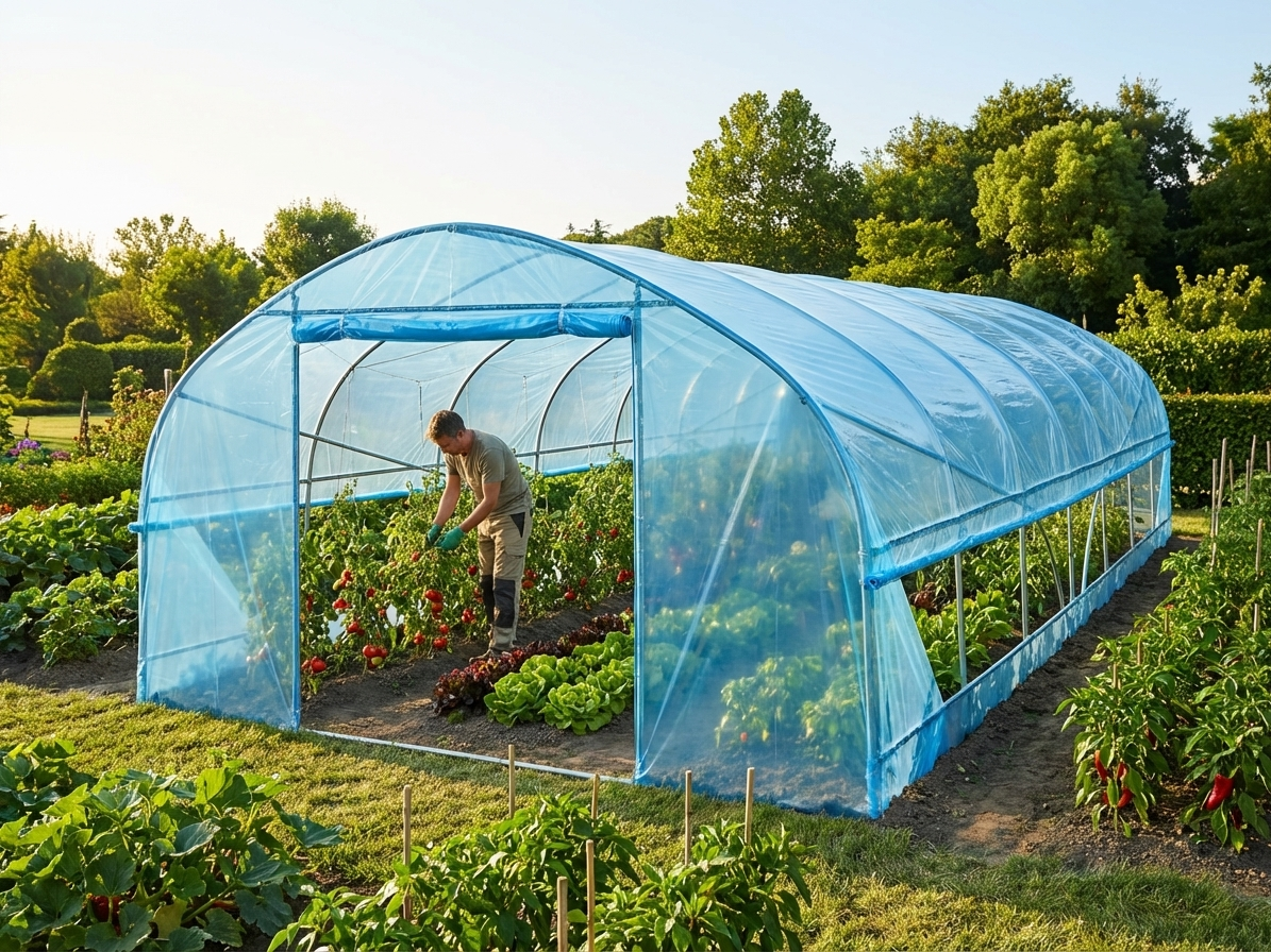 Polytunnel Greenhouse Cover 7.5x20x3 m Transparent PO Film