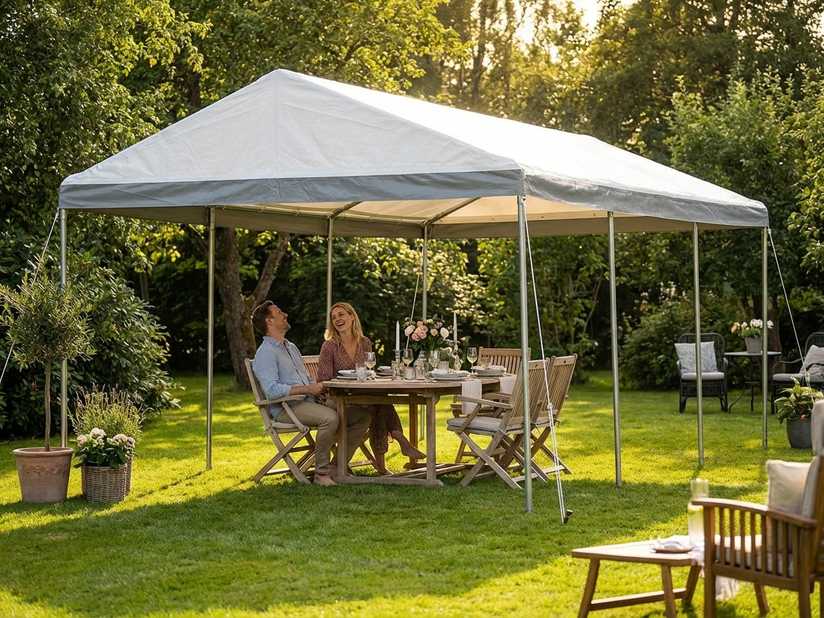 Marquee Roof Cover 3x6 m PVC White/Grey - product detail