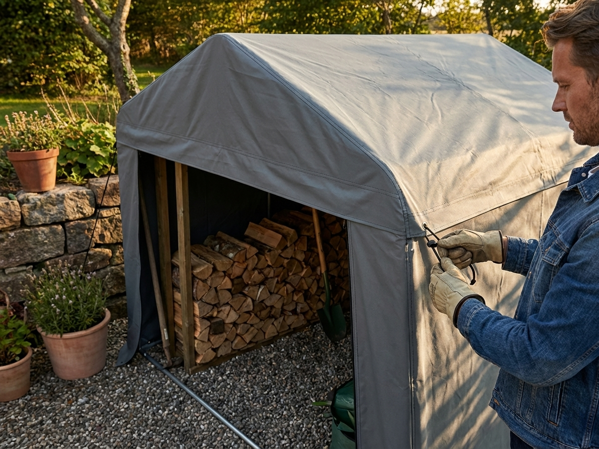 Grey storage tent roof cover, 2.4x2.4 m, polyethylene - view 3