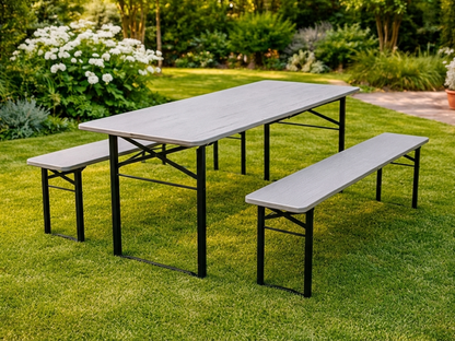 Beer Table Set 167x50x75 cm Grey for Outdoor Events - product detail