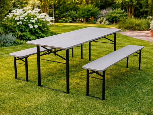 Beer Table Set 167x50x75 cm Grey for Outdoor Events - product detail