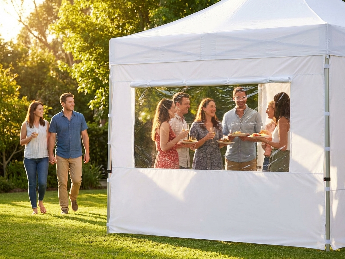 Panorama Window Sidewall in white for FleXtents - product detail