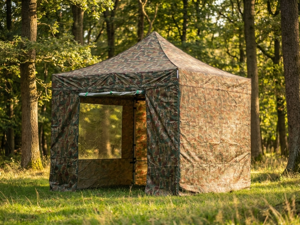 Camouflage pop up gazebo with steel frame for outdoor use - product detail