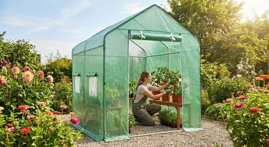 Greenhouse Cover 2x2 m Polyethylene Green/Transparent - product detail
