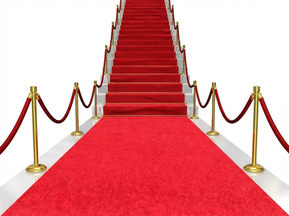 Red carpet runner for events, 2x6 metres, polyester - product detail