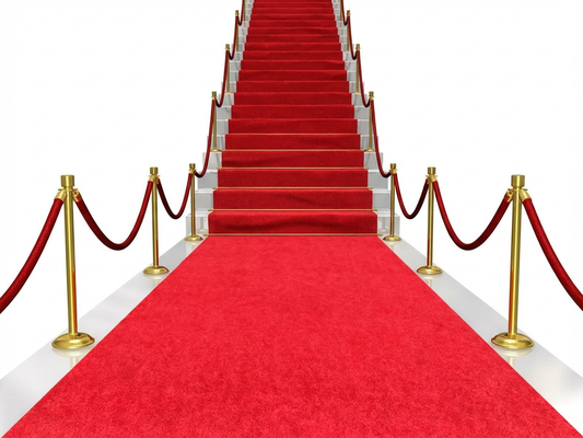 Red carpet runner for events, 2x6 metres, polyester - product detail