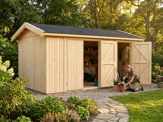 Natural Wooden Shed made from Nordic Spruce - product detail