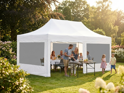 Pop Up Gazebo in White, 4x8m, Heavy Duty for Outdoor Events - view 3