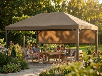 Dark beige gazebo wind roof 3x4 m for outdoor use - view 3