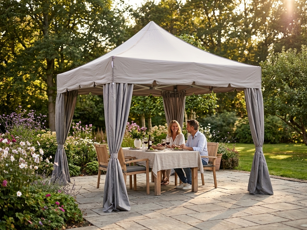 Pop Up Gazebo 3x3m Latte with Aluminium Frame - product detail