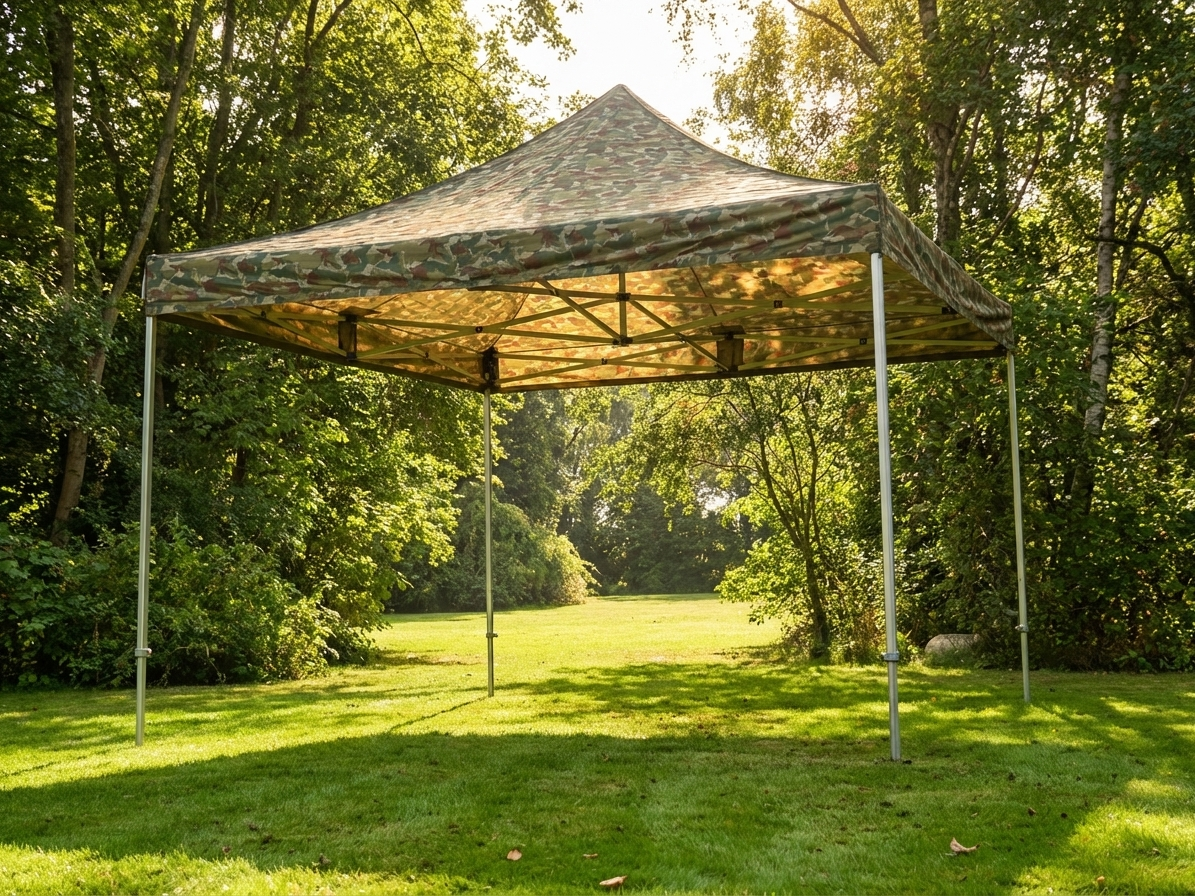 Pop Up Gazebo 4x4 m Camouflage with Aluminium Frame - product detail