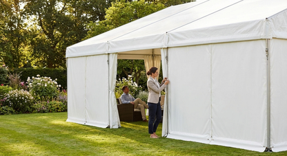 White marquee sidewalls 12m for event use - view 3