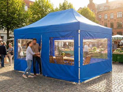 Sidewall Kit for Pop up Gazebo 4x6m Blue - view 3