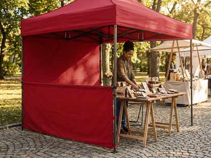 3m red half sidewall for outdoor shelters - view 3