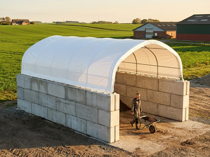 White PVC container shelter 6x6.05x1.8 m for industrial use - product detail