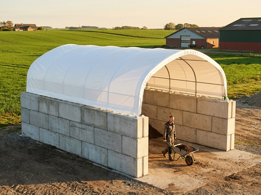 White PVC container shelter 6x6.05x1.8 m for industrial use - product detail