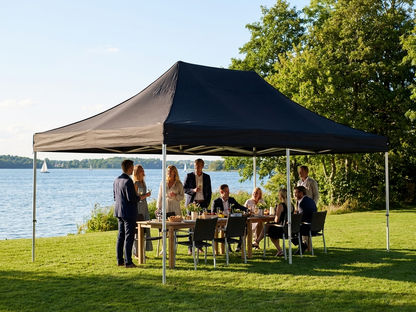 Black pop-up gazebo with aluminium frame for outdoor events - view 3
