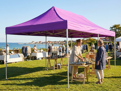 Purple pop-up gazebo with aluminium frame, suitable for outdoor events - product detail