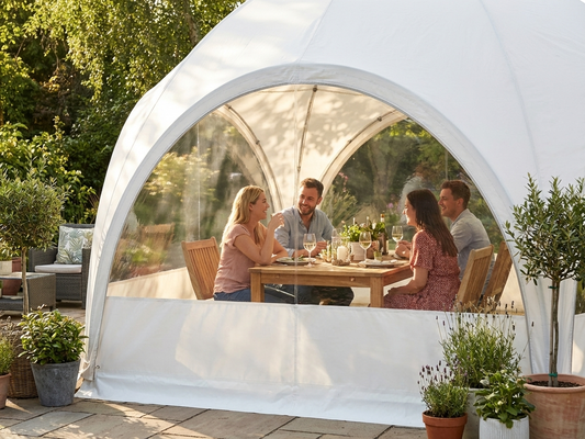 Dome Marquee Sidewall with Window 3x1.95m White