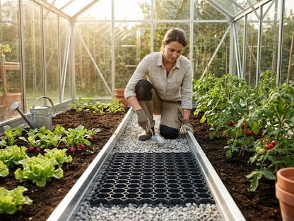 Greenhouse track separator for ground reinforcement - product detail