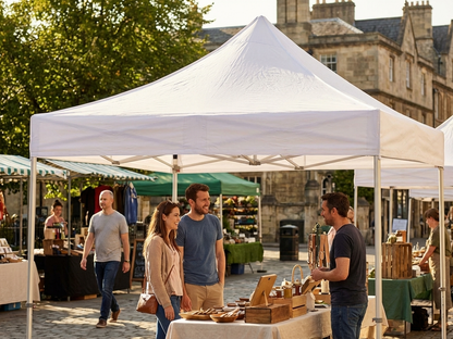 White 4x6m pop-up gazebo roof cover, UV-resistant and waterproof - view 3
