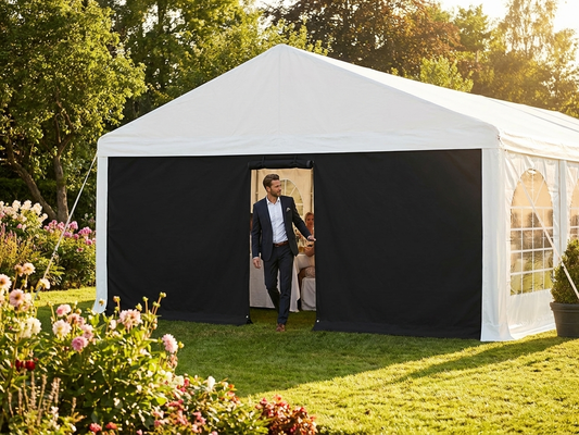Black PVC endwall for indoor and outdoor use