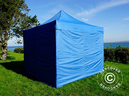 Pop up gazebo in blue with aluminium frame for outdoor use