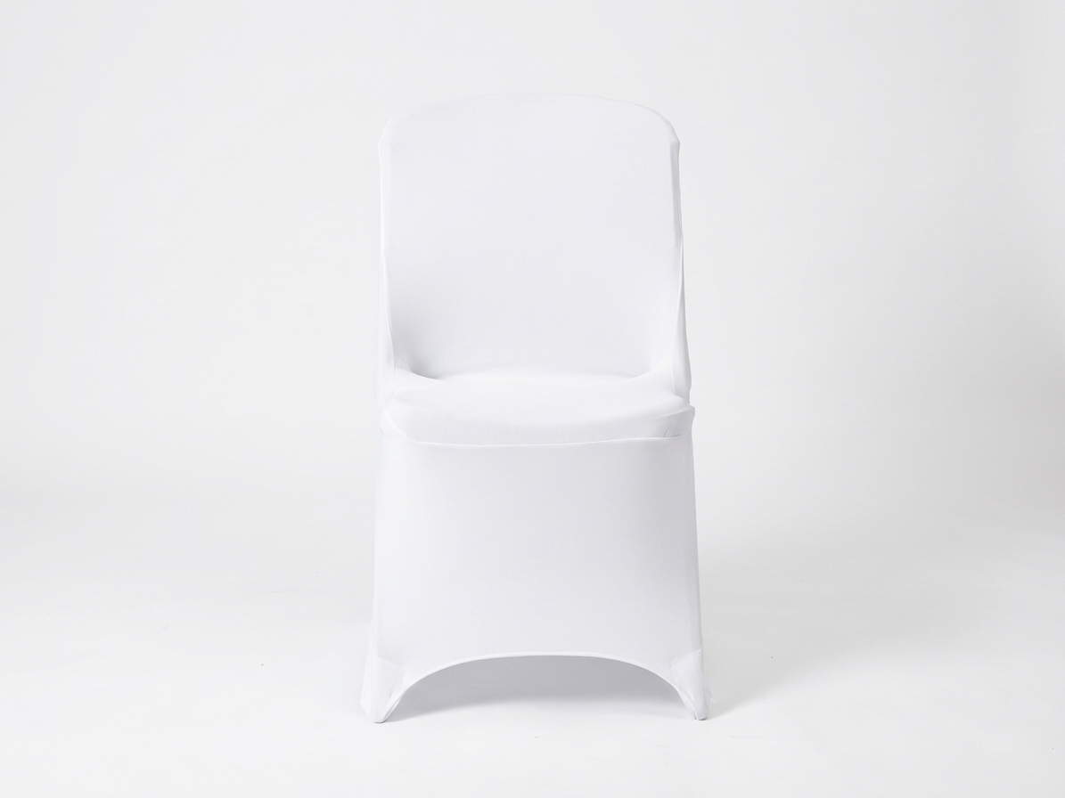 White stretch chair cover for events - product detail