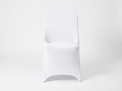White stretch chair cover for events - product detail