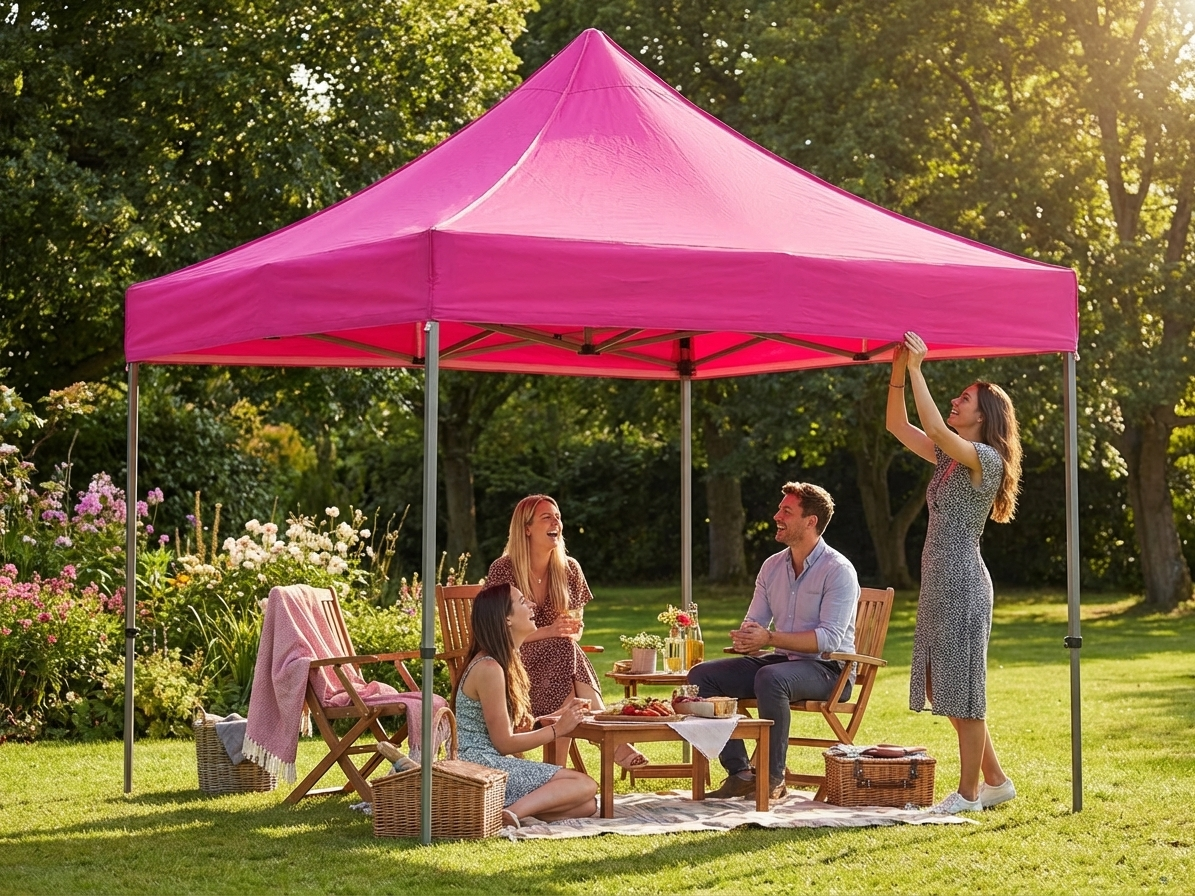 Pink gazebo roof cover for 3x3 metre structure