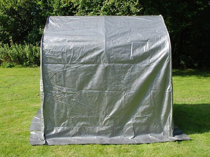 Grey storage tent 2x2x2 m for outdoor use