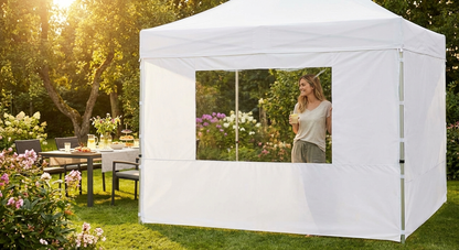 Sidewall with panorama window, 3m white, for outdoor events - view 3