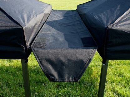 Black raingutter for FleXtents, 8 metres long, waterproof