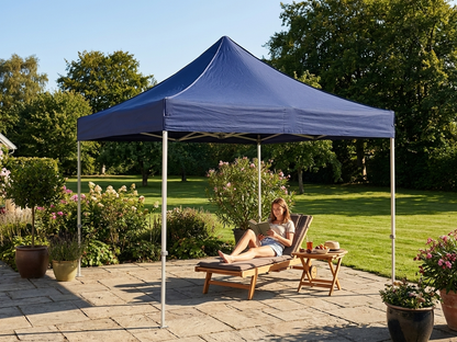Pop up gazebo 3x3m dark blue with aluminium frame for outdoor events - product detail