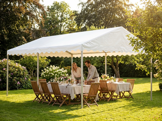 PVC roof cover for marquee 4x8m in white and grey - product detail