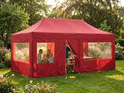 Red gazebo sidewall kit for 4x8m pop-up gazebos