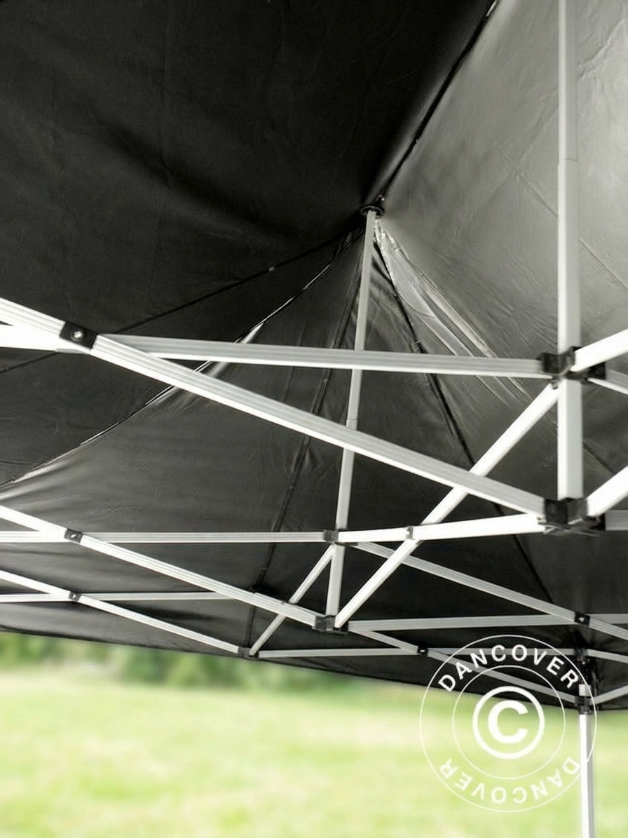 Black pop-up gazebo 3.5x7m with aluminium frame - product detail