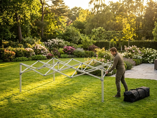 Aluminium Pop Up Gazebo Frame 4x8m Silver