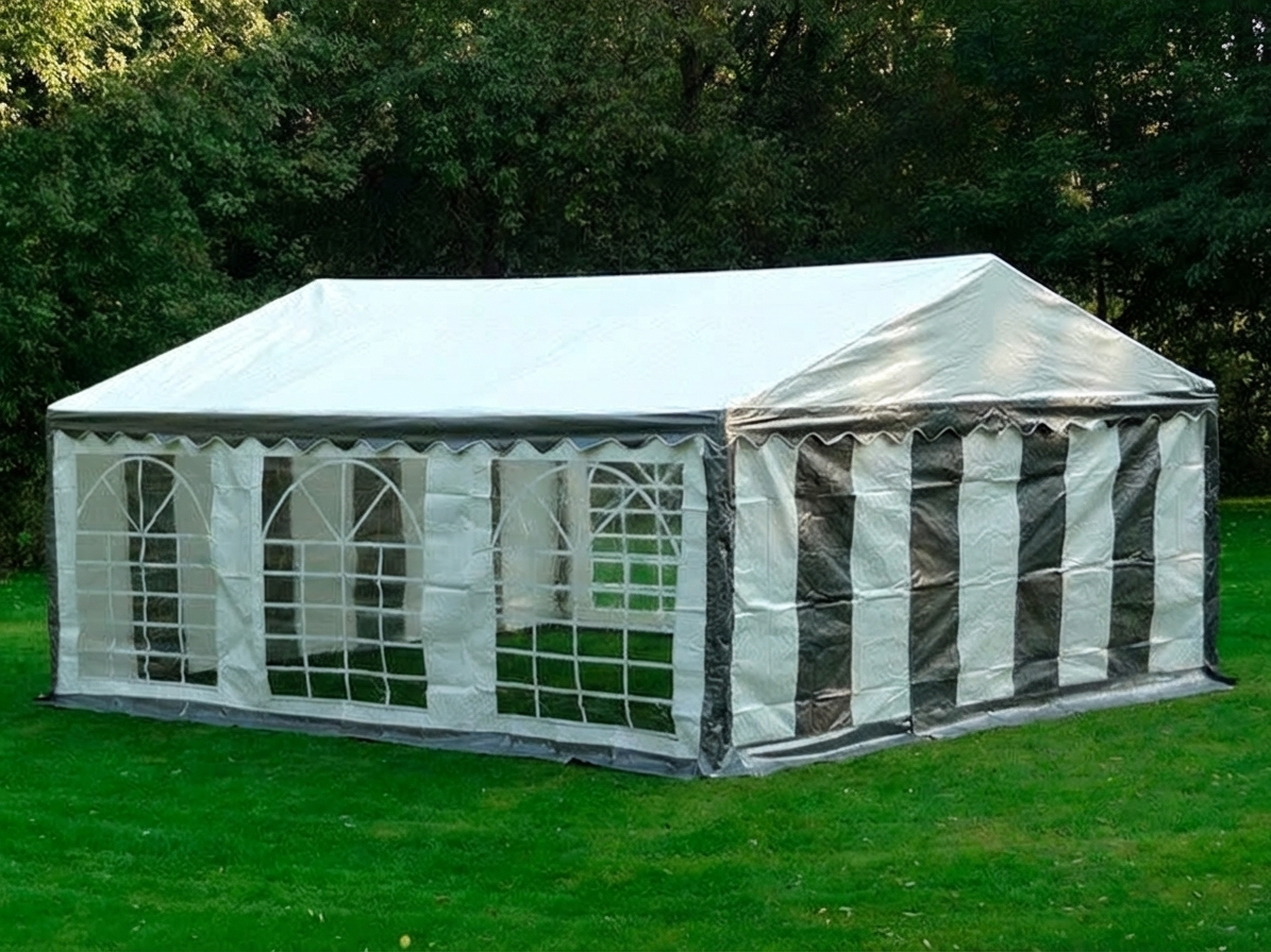 Outdoor events marquee 5x6 m in grey and white