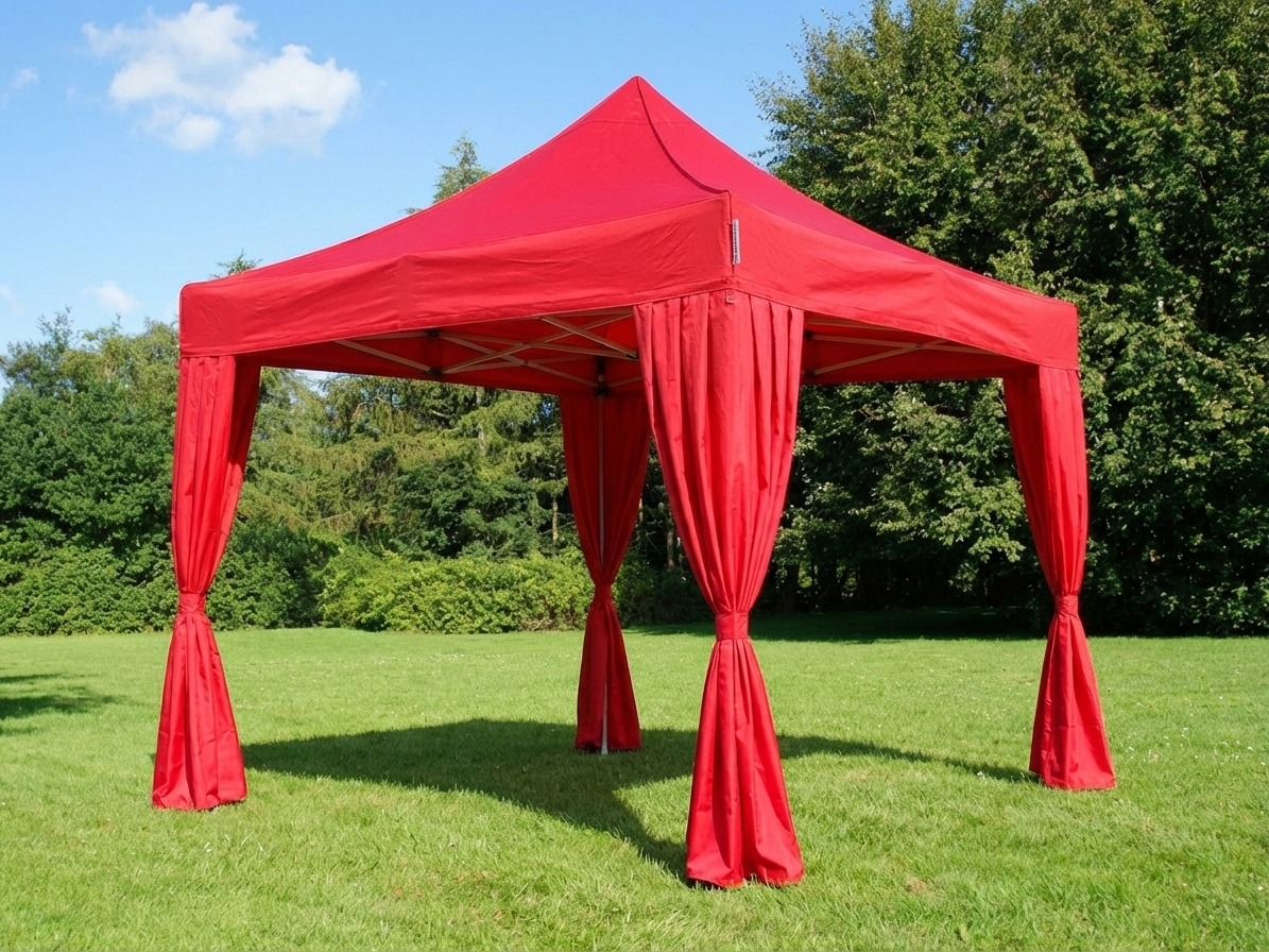 Pop up gazebo 3x3m in red with aluminium frame for outdoor events - product detail