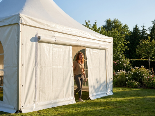 4m White Polyethylene Tarpaulin Endwall for Commercial Use - product detail