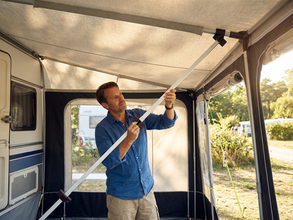 Silver roof pole 1.37 m in aluminium and plastic - product detail