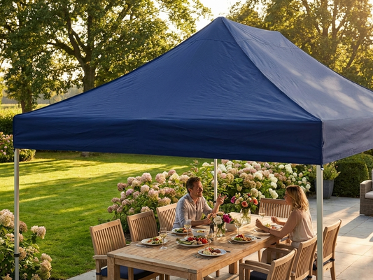 Dark blue gazebo roof cover 3x6m made from polyester with PVC backing