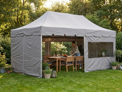 Pop Up Gazebo 3x6 m Latte with Aluminium Frame for Outdoor Events - product detail