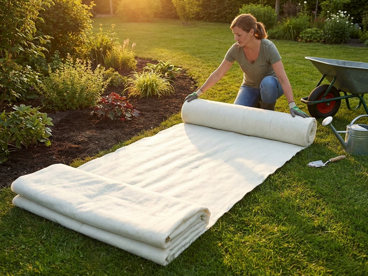 Geotextile Landscape Fabric in Nature colour for gardening - product detail