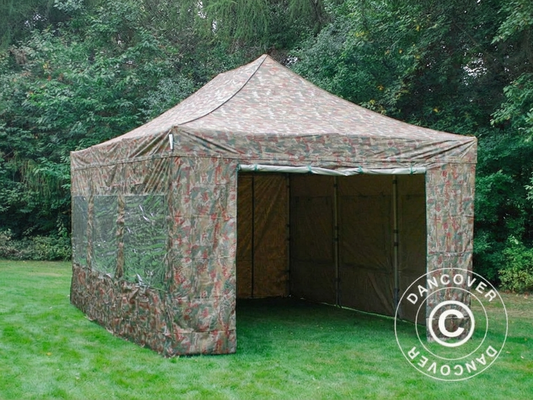 Camouflage pop up gazebo with steel frame for outdoor events